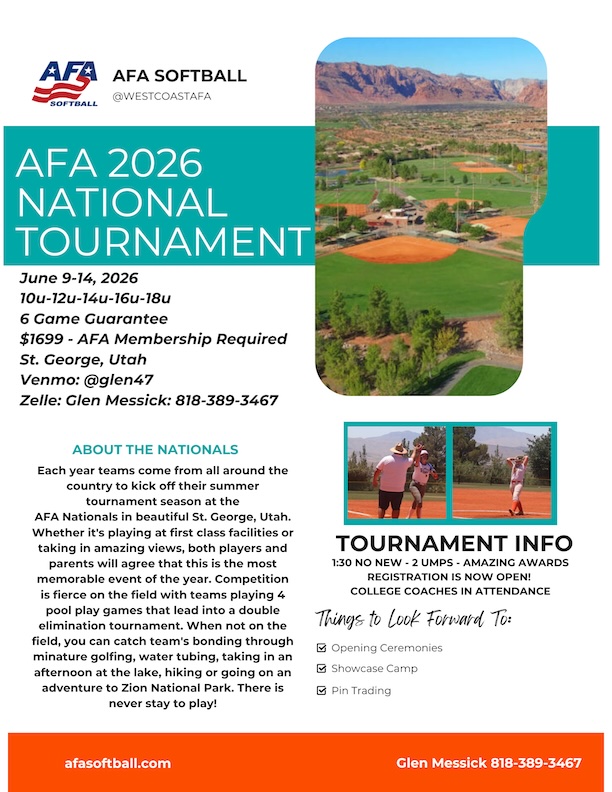 AFA 2026 National Tournament Flyer