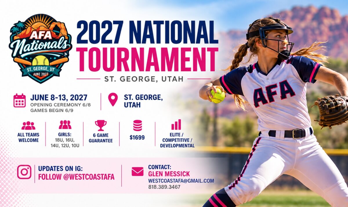 AFA National Tournament 2027 Flyer for AFA National Tournament 2027